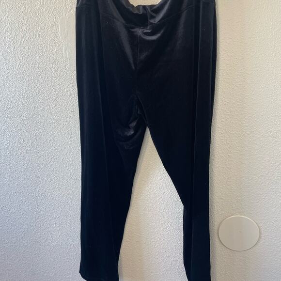 J. Jill Wearever Collection Slim Ankle Black Velvet Whimsygoth Dress Pants Large - Picture 4 of 11